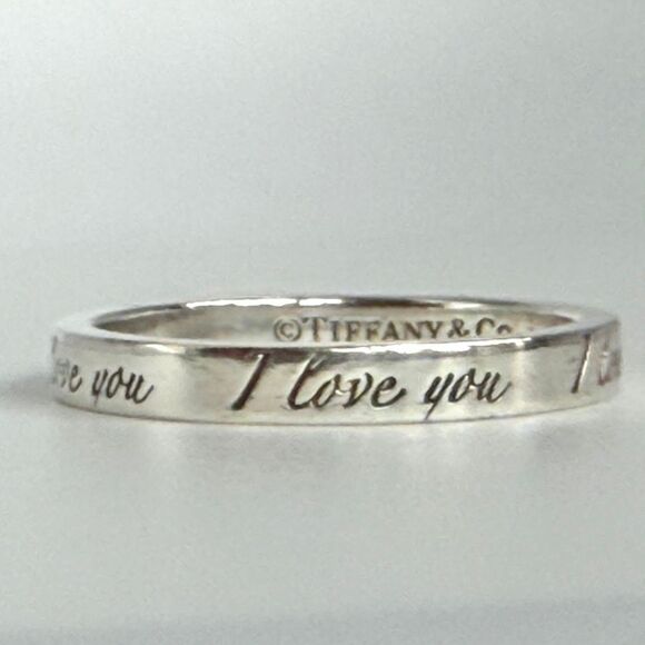 Tiffany Retired Notes "I Love You" Ring - Sterling Silver - Size 6.75 - Picture 5 of 16